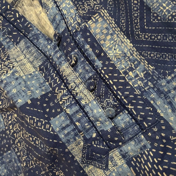 J.McLaughlin Nylee Linen Sleeveless Dress Blue Diamond Patch S NWT - Picture 5 of 9